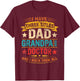 Doctor grandpa funny Doctor dad fathers day retro T-Shirt - T-Shirt | Maroon
