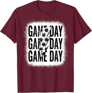 Soccer Mom Leopard Game Day Mother's Day T-Shirt - T-Shirt | Maroon