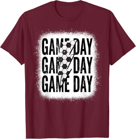 Soccer Mom Leopard Game Day Mother's Day T-Shirt - T-Shirt | Maroon