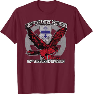 American Marauder: 1-325th Airborne Infantry Red Falcons T-Shirt - T-Shirt | Maroon