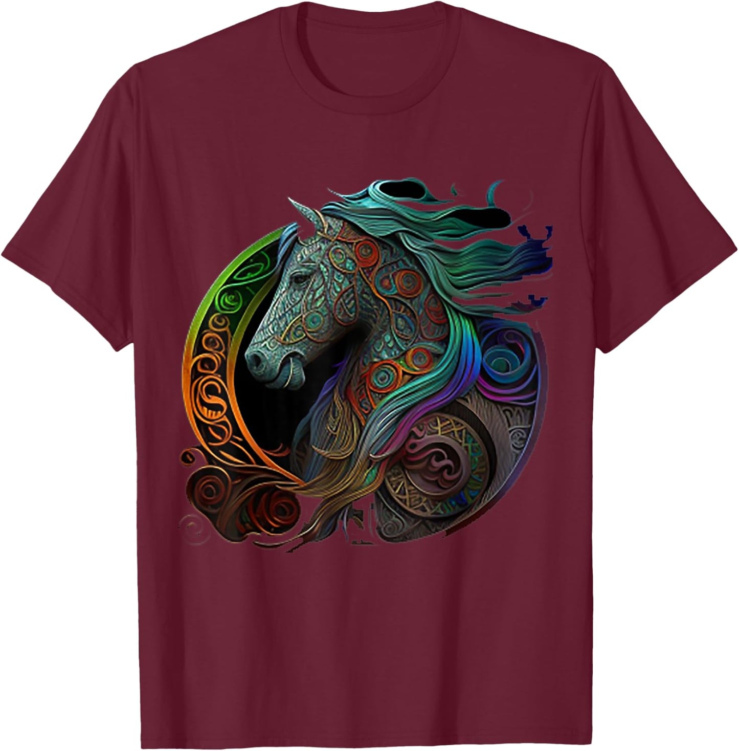 Celtic Knot Horse T-Shirt - T-Shirt | Maroon