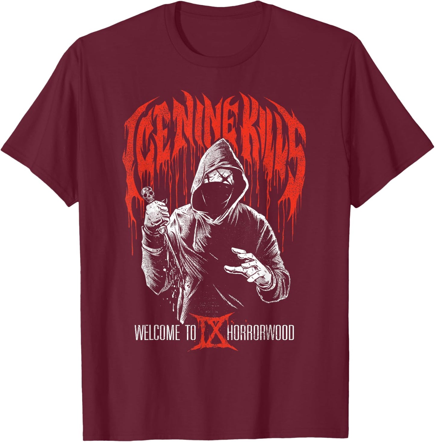 Ice Nine Kills – Mystery Killer T-Shirt - T-Shirt | Maroon