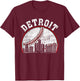 Detroit Vintage Baseball Lover Player Women T-Shirt - T-Shirt | Maroon