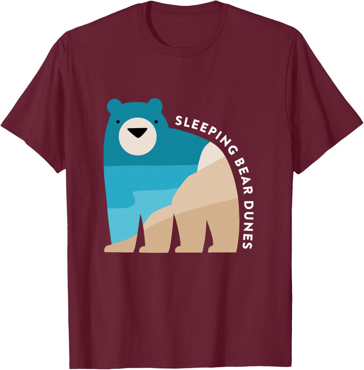 Sleeping Bear Dunes Michigan National Park Souvenir Gift T-Shirt - T-Shirt | Maroon