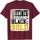 On Gameday Football We Wear Black And Gold School Spirit T-Shirt - T-Shirt | Maroon