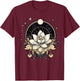 Vintage Lotus Flower on Lotus Flower T-Shirt - T-Shirt | Maroon