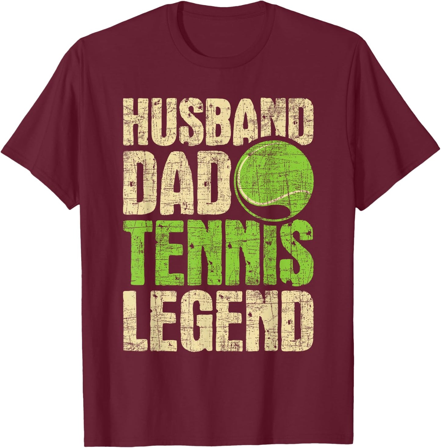 Husband Dad Tennis Legend - Sports Coach Tournament Player T-Shirt - T-Shirt | Maroon