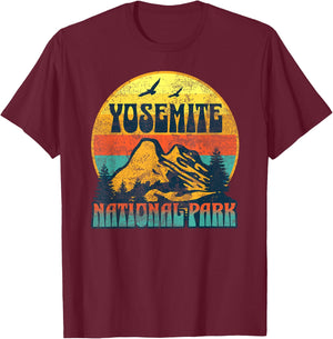 Yosemite National Park T-Shirt - T-Shirt | Maroon