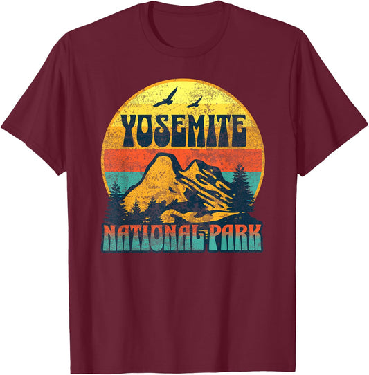 Yosemite National Park T-Shirt - T-Shirt | Maroon