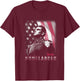 The Boys Patriotic Homelander American Flag Background T-Shirt - T-Shirt | Maroon