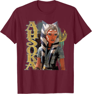Star Wars Ahsoka Tano The Clone Wars Gone with a Trace T-Shirt - T-Shirt | Maroon