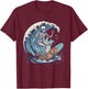 Skeleton Surfing Halloween Costume Surf Surfer Men Women T-Shirt - T-Shirt | Maroon