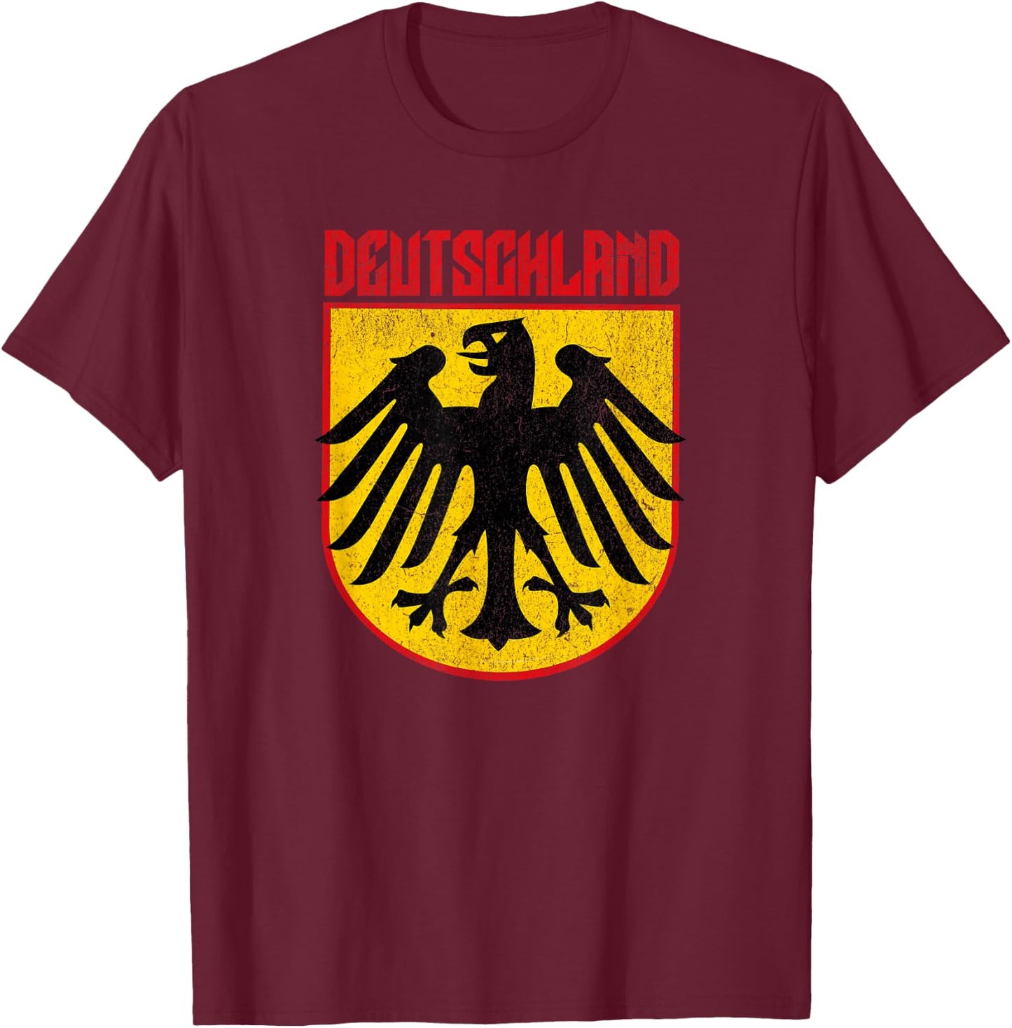 Germany Deutschland German Eagle T-Shirt - T-Shirt | Maroon