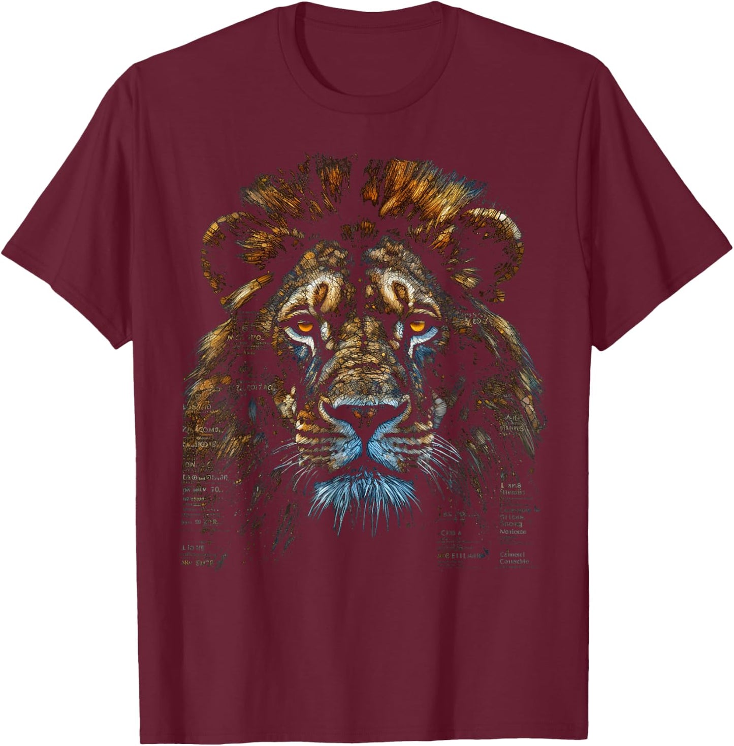 Lion Fantasy Art - Animal Lion T-Shirt - T-Shirt | Maroon