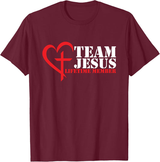 Team Jesus Jesus Religious Church Christian T-Shirt - T-Shirt | Maroon
