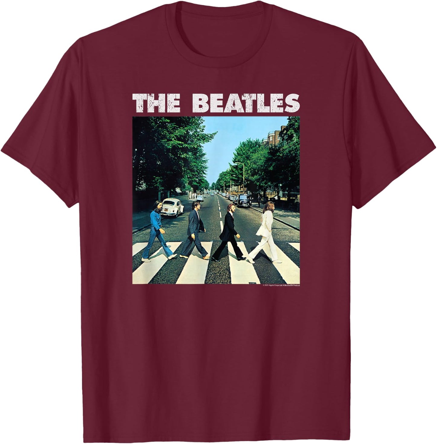 The Beatles - Abbey Road T-Shirt - T-Shirt | Maroon