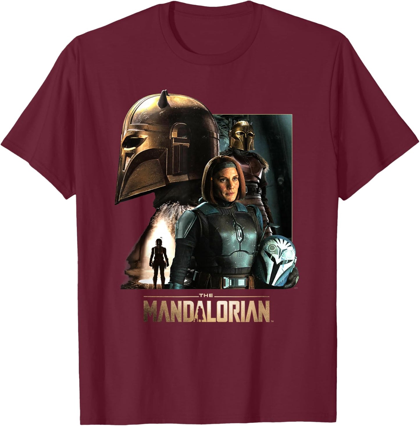 Star Wars The Mandalorian Season 3 the Armorer and Bo-Katan T-Shirt - T-Shirt | Maroon