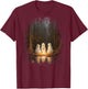 Vintage Ghost Campfire Camping Gothic Halloween T-Shirt - T-Shirt | Maroon