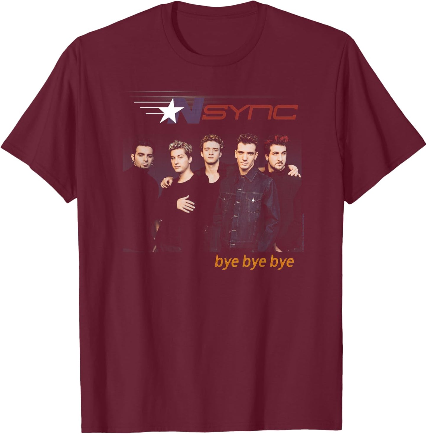 NSYNC Official Bye T-Shirt - T-Shirt | Maroon