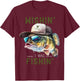 Wishin' Fishing Gift - Adults & Kids - Black - Short Sleeve - Fishing - Casual - - Size Small T-Shirt - T-Shirt | Maroon
