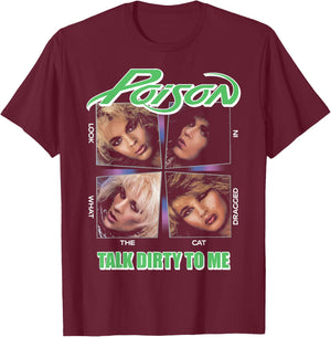 Poison - Talk Dirty To Me T-Shirt - T-Shirt | Maroon