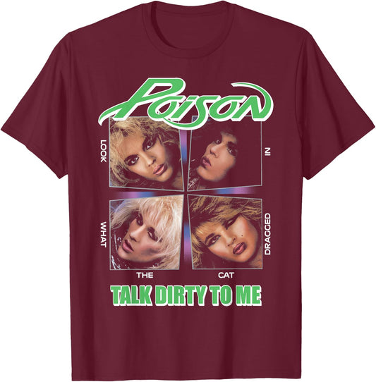 Poison - Talk Dirty To Me T-Shirt - T-Shirt | Maroon