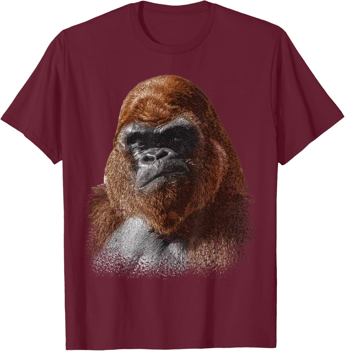 Cool Gorilla Art Boys Kids Toddlers Ape Wildlife Zoo T-Shirt - T-Shirt | Maroon