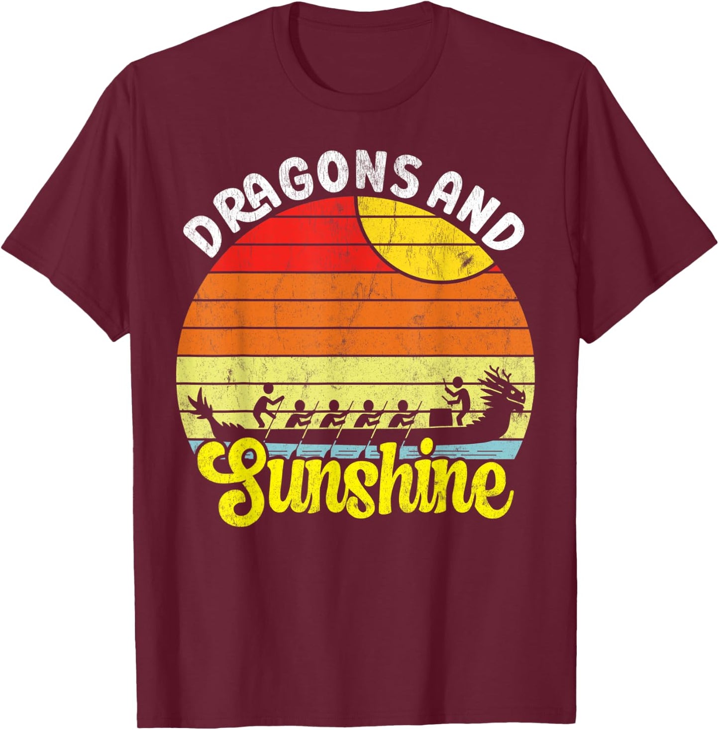 Dragon Boating Paddling Festival - Dragon Boat Race T-Shirt - T-Shirt | Maroon