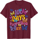 100 Days Fluttered By - 100th Day Of School Butterfly Girl T-Shirt - T-Shirt | Maroon