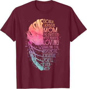 My Favorite Goalie Calls Me Mom Goalie Lacrosse Mom T-Shirt - T-Shirt | Maroon