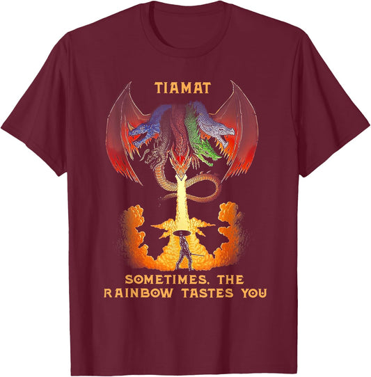Dragon Tiamat Sometimes The Rainbow Tastes You T-Shirt - T-Shirt | Maroon