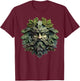 Green Man Botanical Greenman Women Kids Gardening T-Shirt - T-Shirt | Maroon