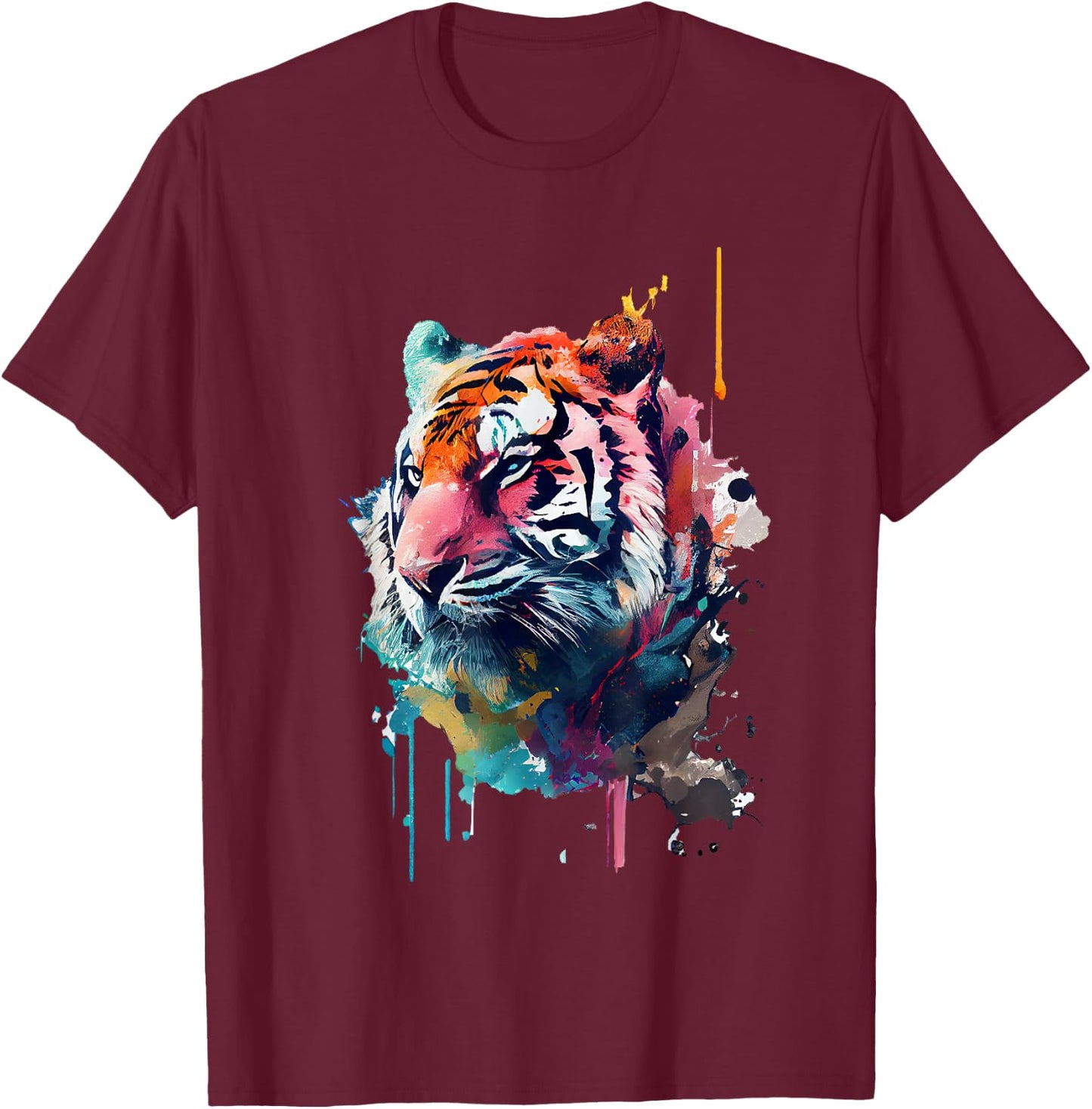 Tiger colors multicolored T-Shirt - T-Shirt | Maroon