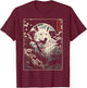 Japanese Hokkaido Wolf and Moon, Nature Art Women, Men T-Shirt - T-Shirt | Maroon