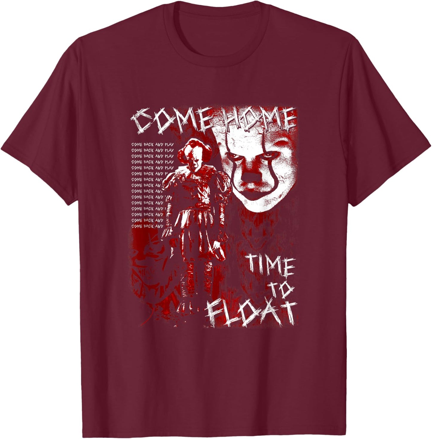 IT: Chapter Two Pennywise Time To Float Halloween T-Shirt - T-Shirt | Maroon