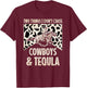 Leopard 2 Things I Don't Chase Cowboys & Tequila Western T-Shirt - T-Shirt | Maroon