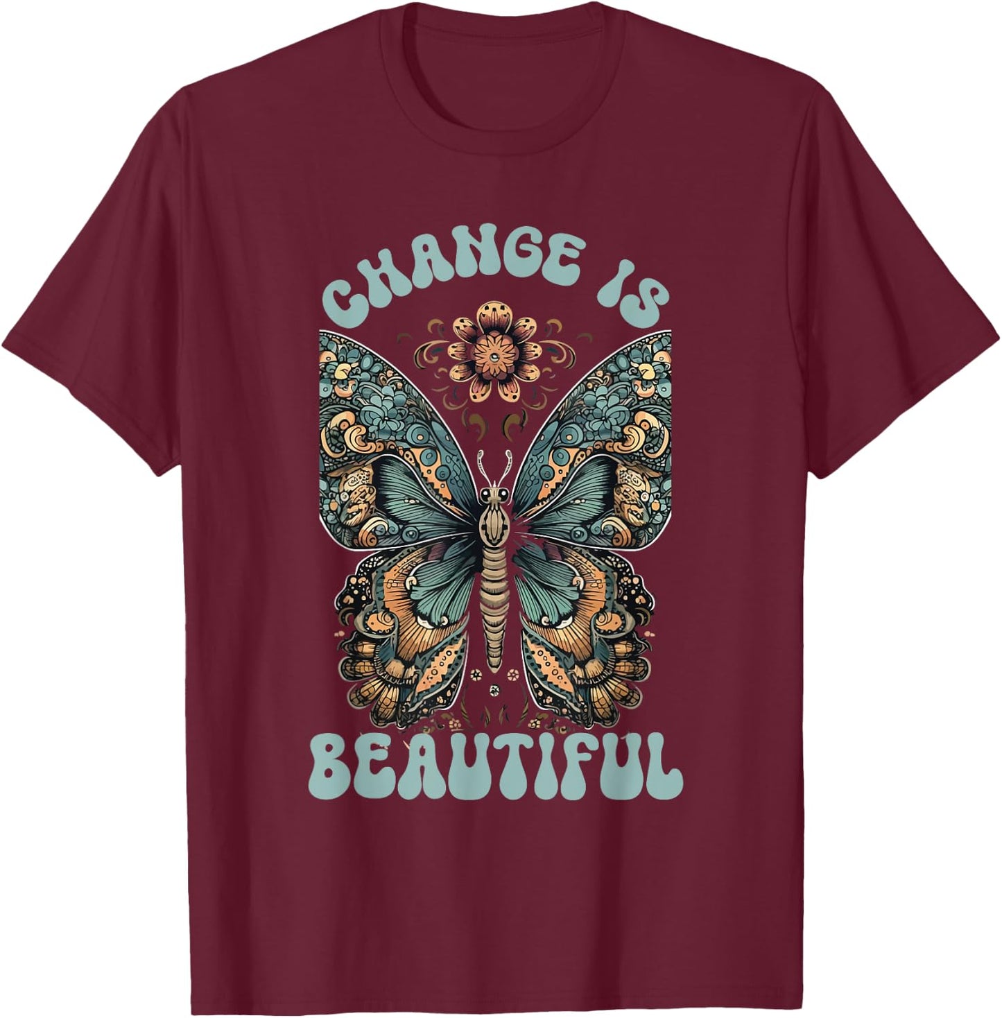 Metamorphosis Entomology Insects Cute Butterfly Souvenir T-Shirt - T-Shirt | Maroon