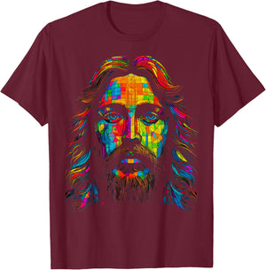 Pop Art Jesus Christ T-Shirt - T-Shirt | Maroon