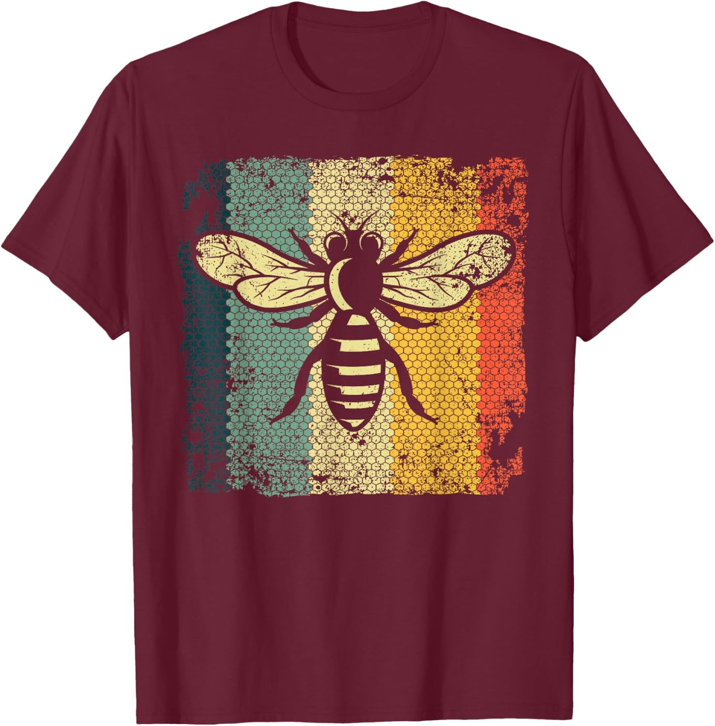 Funny Vintage Bee Designs Women Honey Beekeeping Bee T-Shirt - T-Shirt | Maroon