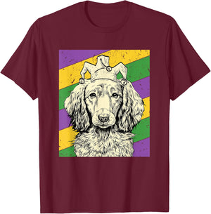 Dachshund Jester Funny Mardi Gras Doxie Dog Mom or Dad T-Shirt - T-Shirt | Maroon