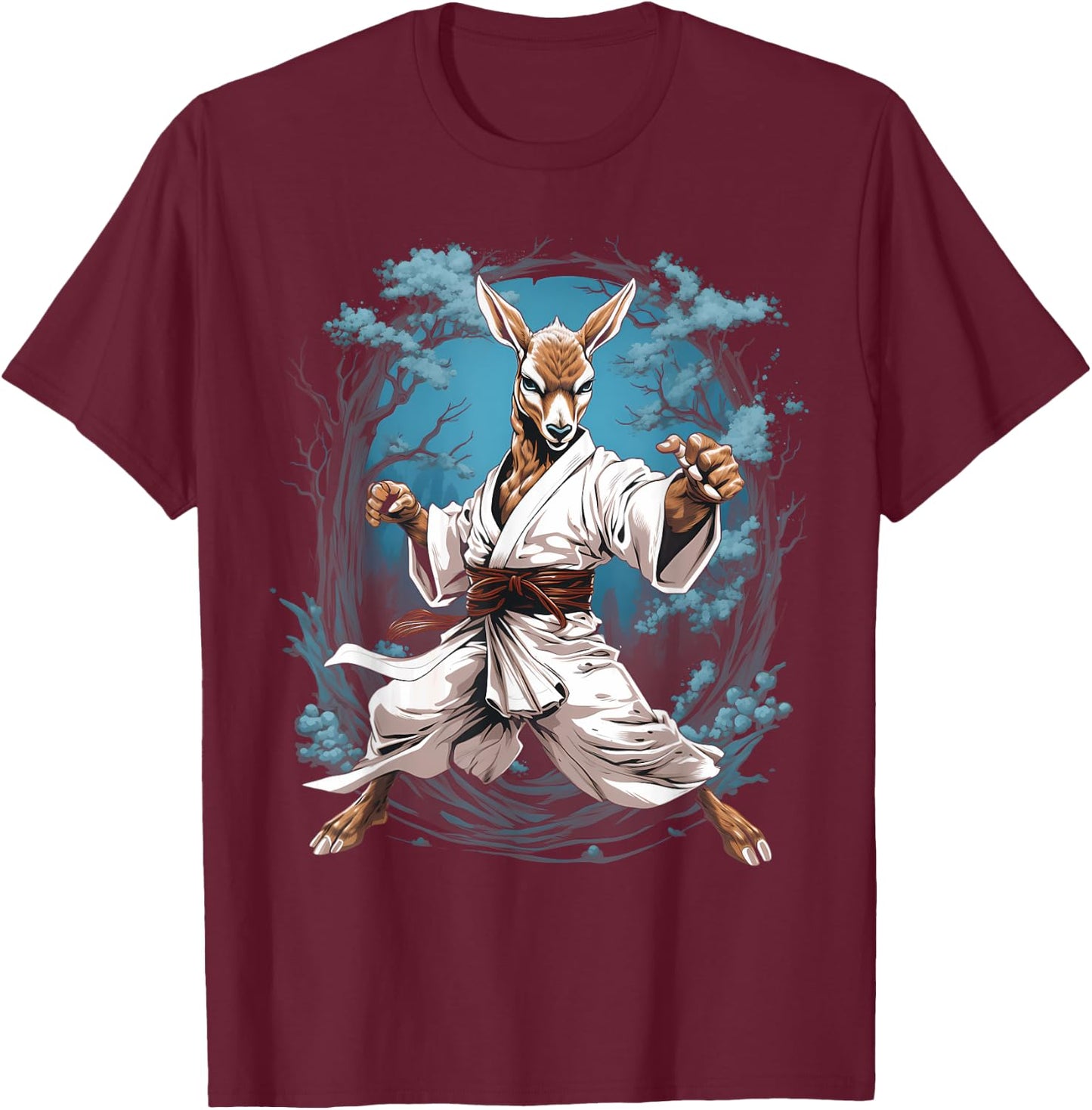 MMA Deer Karate T-Shirt - T-Shirt | Maroon