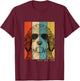 Vintage Saint Berdoodle Dog Mother Dad Children Men Women T-Shirt - T-Shirt | Maroon