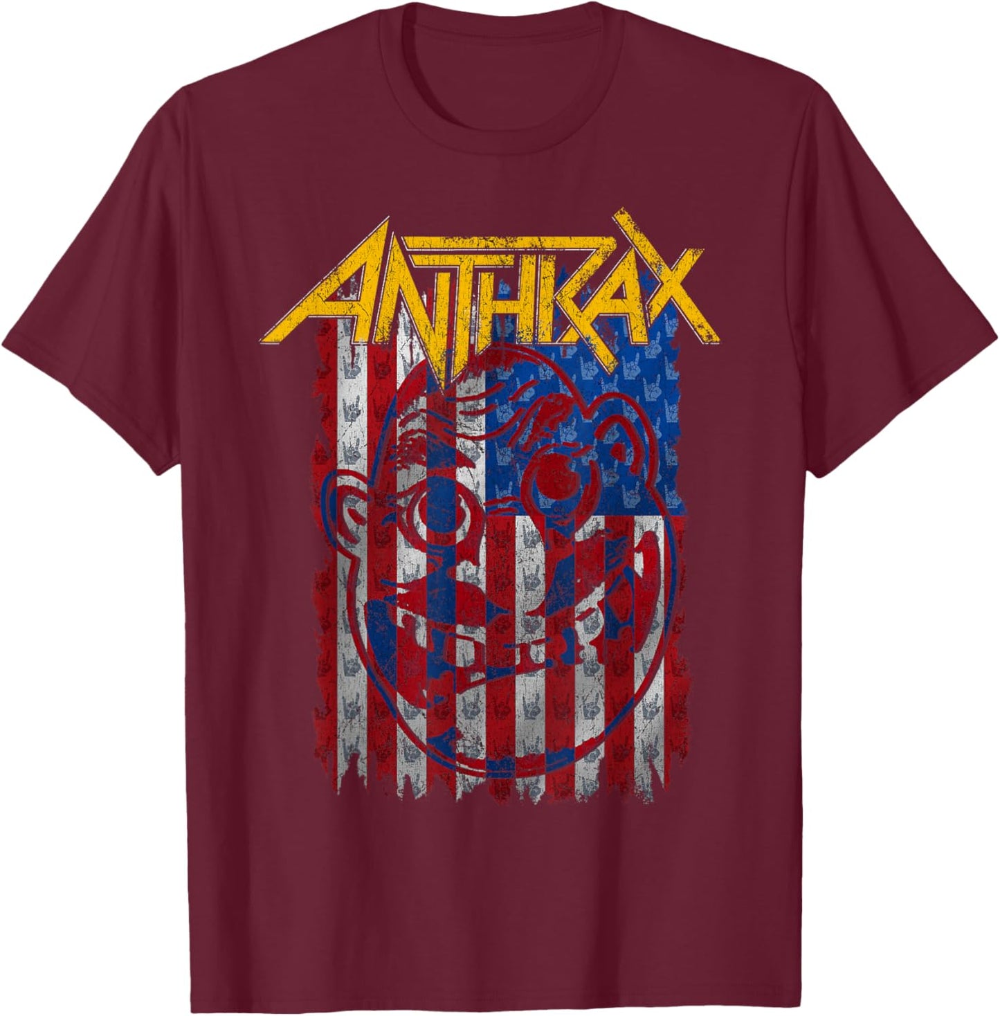 Anthrax – Flag T-Shirt - T-Shirt | Maroon