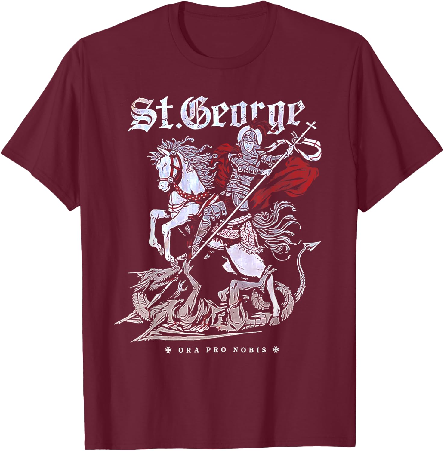 St. George and the Dragon T-Shirt - T-Shirt | Maroon