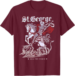 St. George and the Dragon T-Shirt - T-Shirt | Maroon