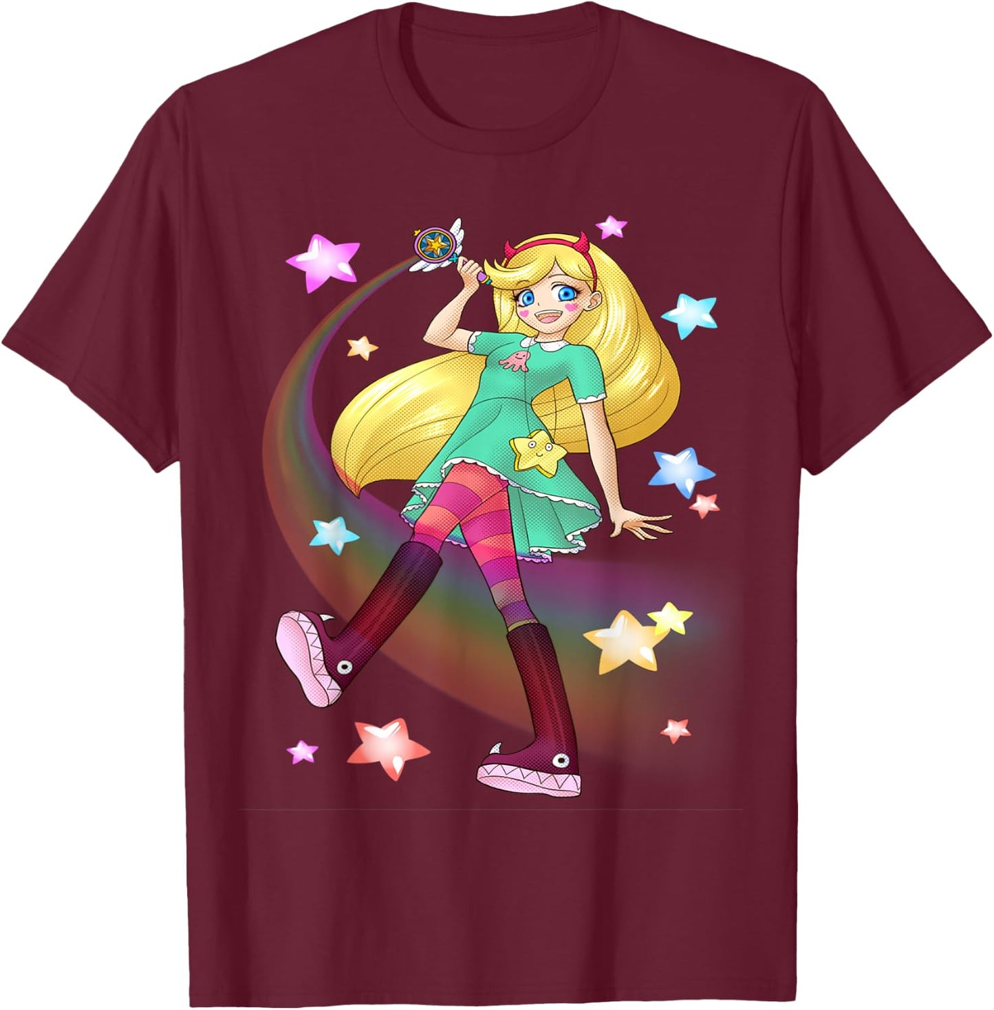 Star Butterfly vs. The Forces of Evil T-Shirt - T-Shirt | Maroon