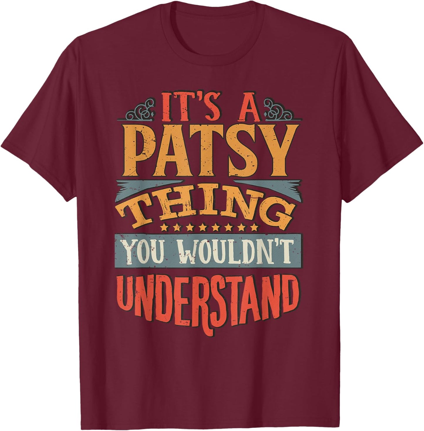 Patsy Name T-Shirt - T-Shirt | Maroon