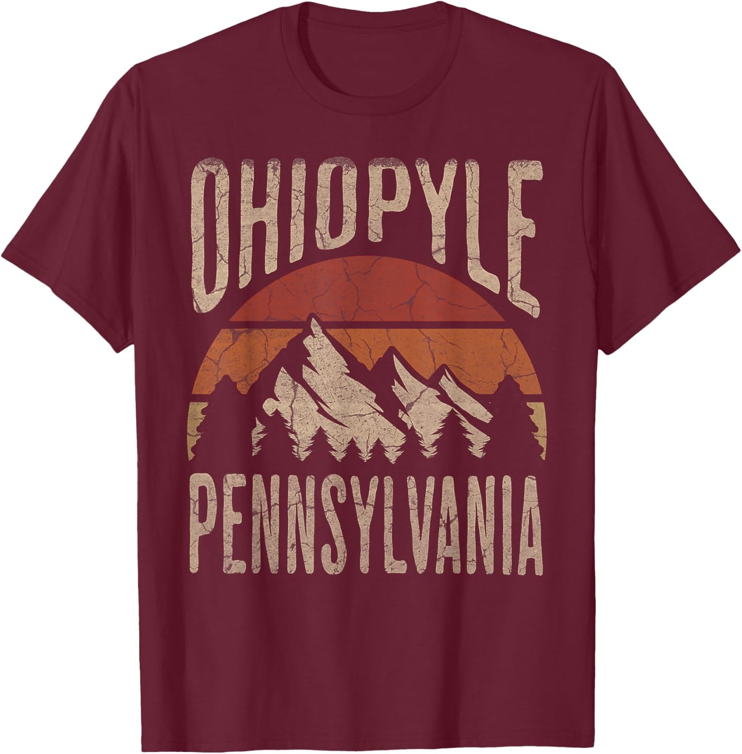 Ohiopyle State Park Pennsylvania Nature Hiking Outdoors T-Shirt - T-Shirt | Maroon