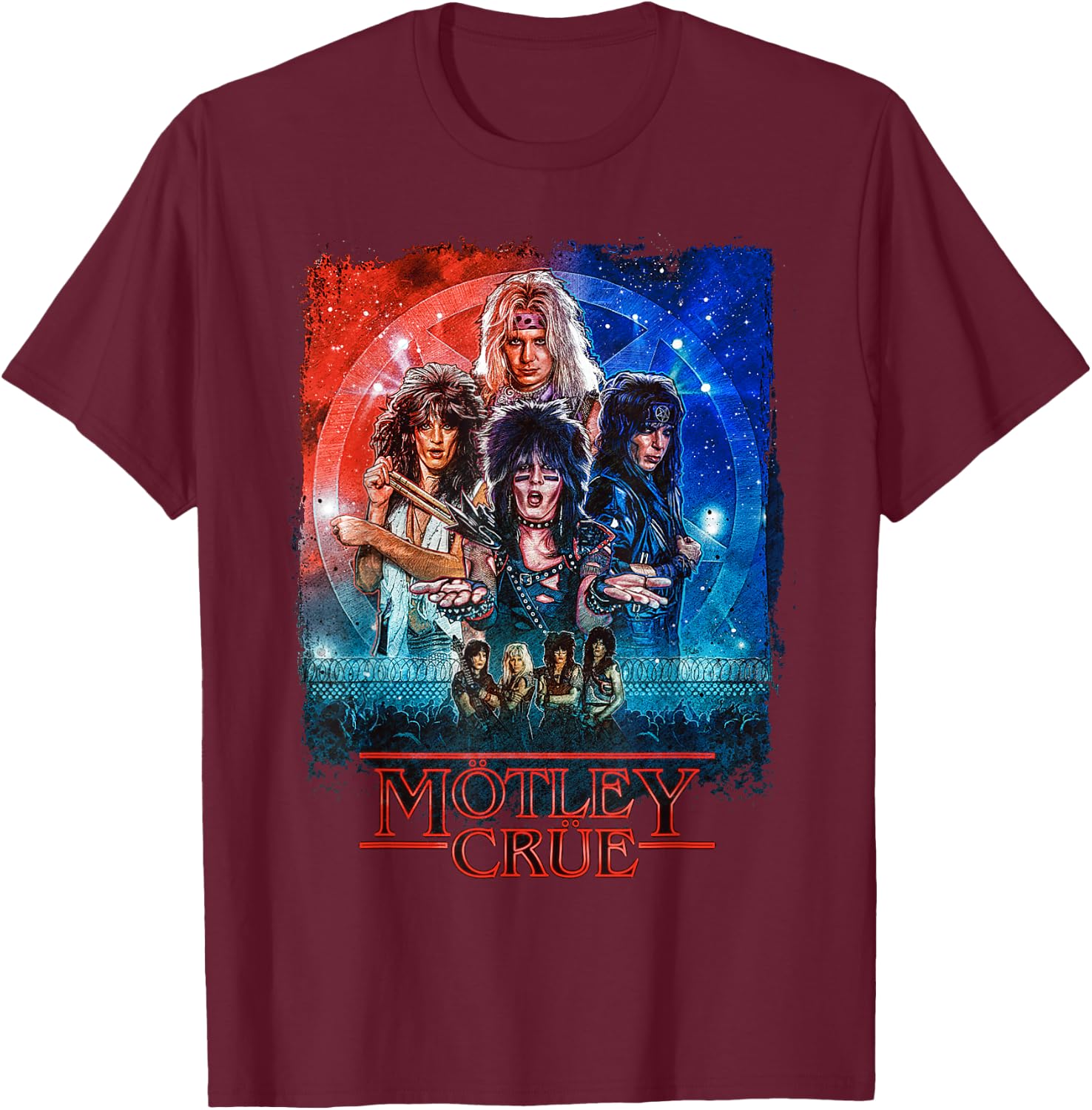 Mötley Crüe – Stanger Crüe T-Shirt - T-Shirt | Maroon