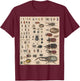 Insects Collection Species Bugs vintage Chart Entomology T-Shirt - T-Shirt | Maroon